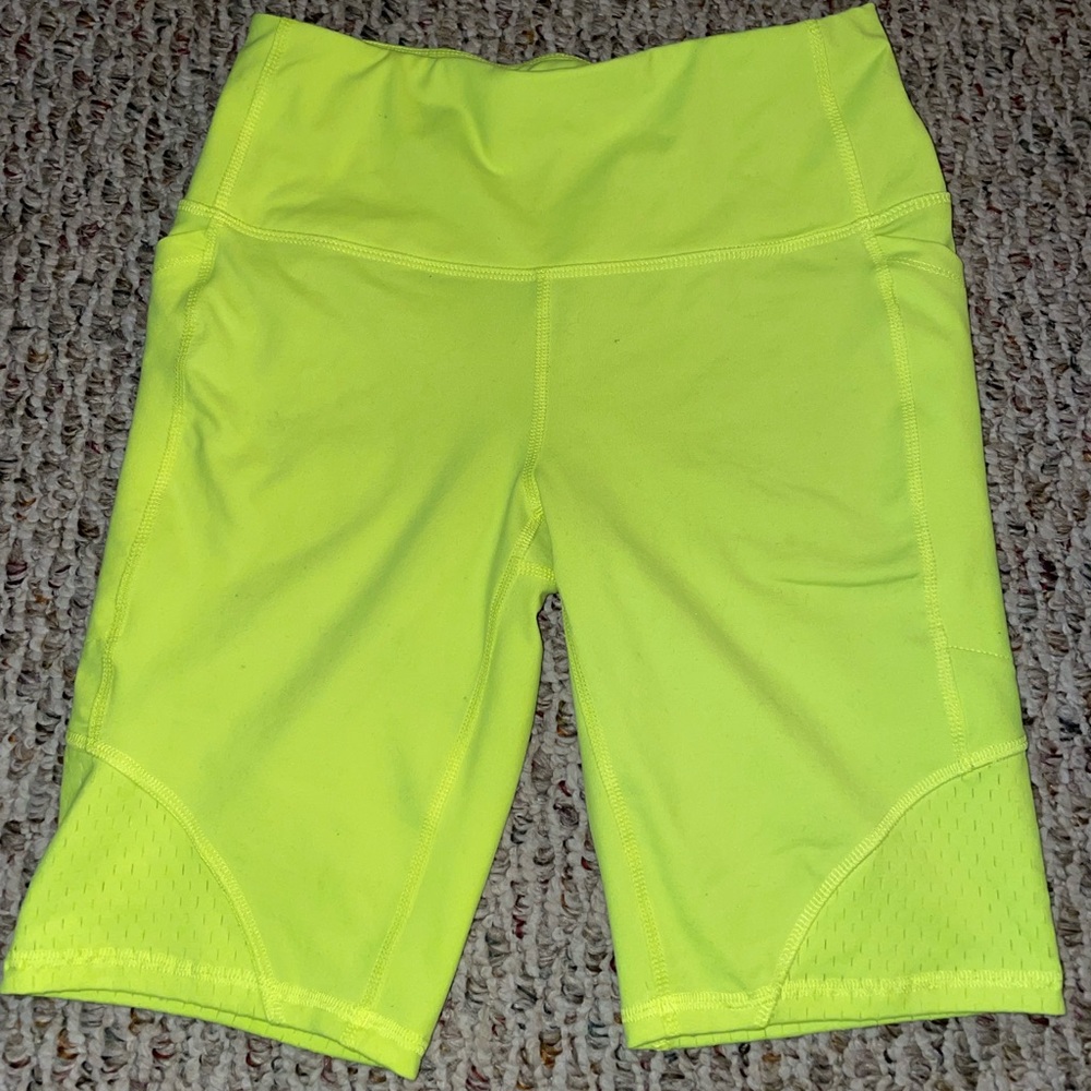 Neon Yellow Biker Shorts